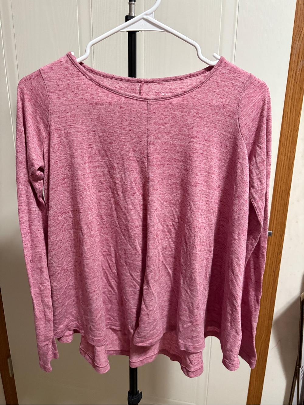 Mudd Heathered Pink Long Sleeve Tee